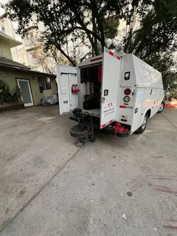 Magnet Plumbing service vehicle on-site for Faucet Repair in Florida Gulf Coast University